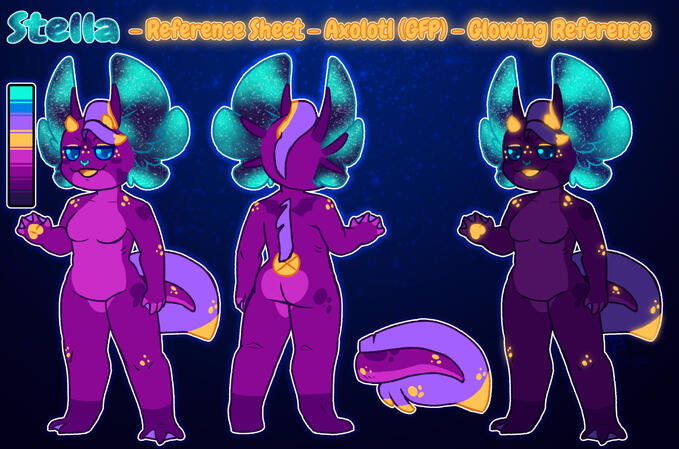 Stella Axolotl Ref Sheet (BG)